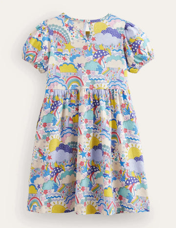 Short-sleeved Fun Jersey Dress - Mini Taylor